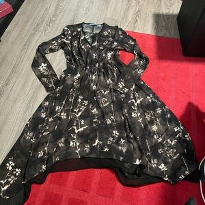 Simply Vera Vera Wang Black and Gray Dress